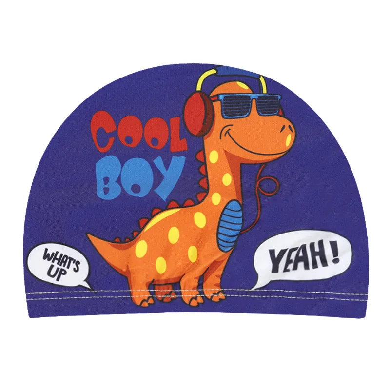 SplashBuddy Cartoon Swim Cap - Fun, Comfort, and Ear Protection for Kids