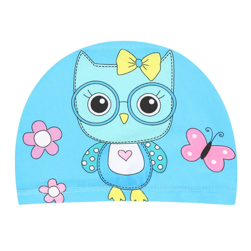 SplashBuddy Cartoon Swim Cap - Fun, Comfort, and Ear Protection for Kids
