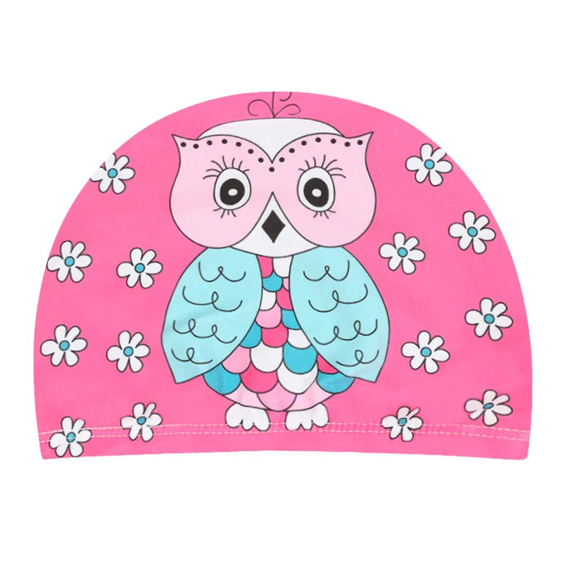 SplashBuddy Cartoon Swim Cap - Fun, Comfort, and Ear Protection for Kids