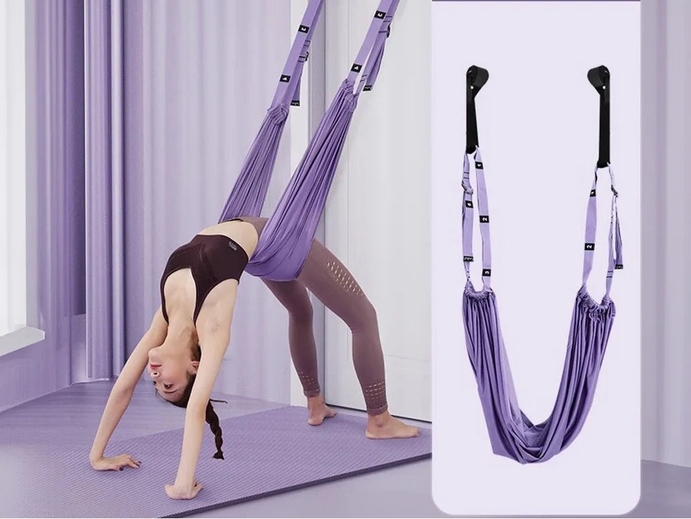 Adjustable Aerial Yoga Strap – Hammock Trainer for Stretching & Leg Splits