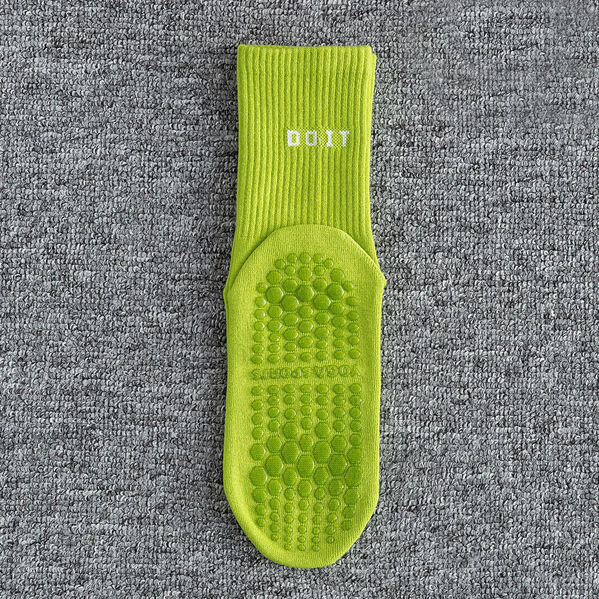 GripFit Mid-Calf Yoga Socks – Non-Slip Striped Socks for Pilates, Yoga & Training