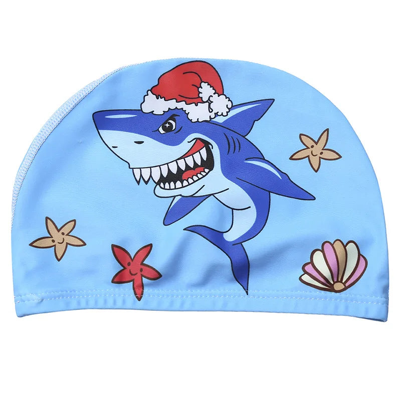 SplashBuddy Cartoon Swim Cap - Fun, Comfort, and Ear Protection for Kids
