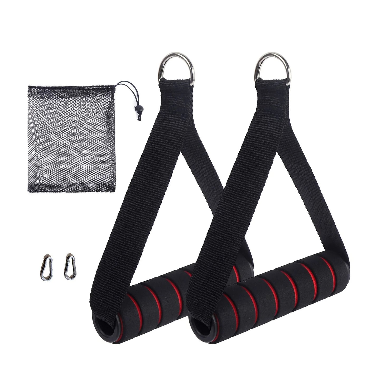 Heavy-Duty D-Ring Gym Handles – Grip Attachments for Cable Machines & Resistance Bands