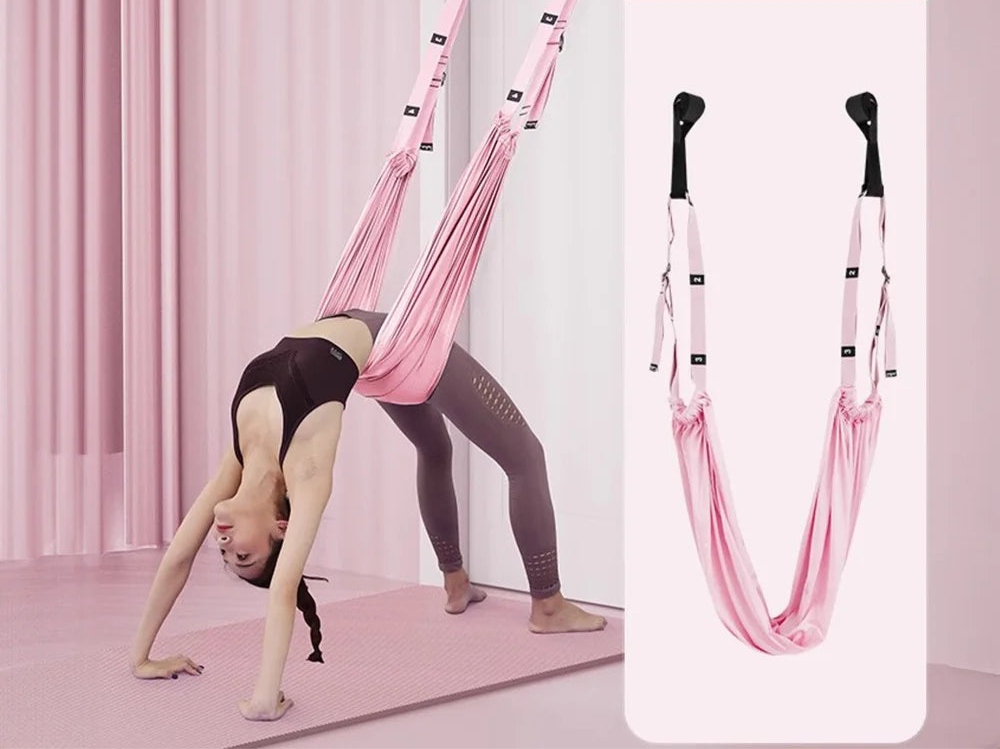 Adjustable Aerial Yoga Strap – Hammock Trainer for Stretching & Leg Splits