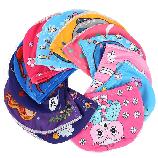 SplashBuddy Cartoon Swim Cap - Fun, Comfort, and Ear Protection for Kids