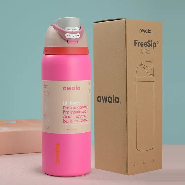 Insulated Stainless Steel Water Bottle with Straw