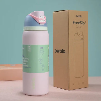 Insulated Stainless Steel Water Bottle with Straw