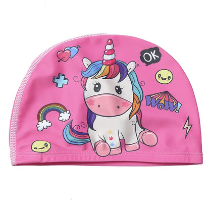 SplashBuddy Cartoon Swim Cap - Fun, Comfort, and Ear Protection for Kids