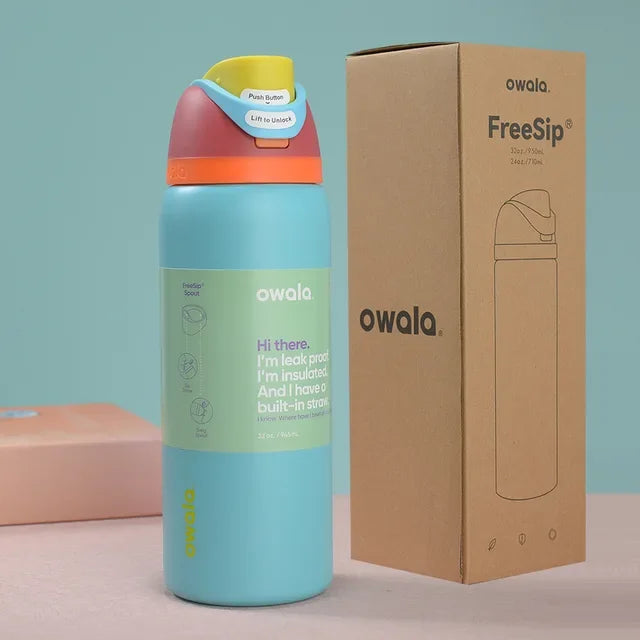 Insulated Stainless Steel Water Bottle with Straw