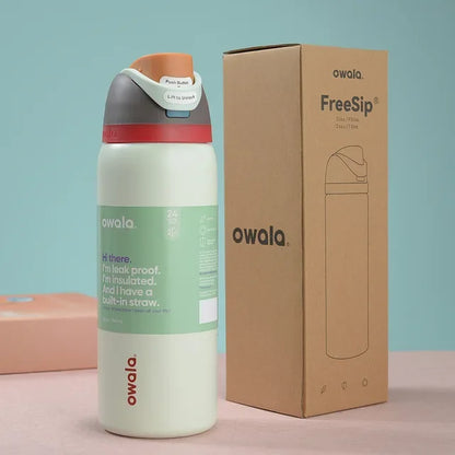 Insulated Stainless Steel Water Bottle with Straw