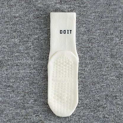 GripFit Mid-Calf Yoga Socks – Non-Slip Striped Socks for Pilates, Yoga & Training