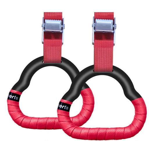 Adjustable Gymnastics Rings for Kids – Non-Slip Fitness Equipment with Swing Strap