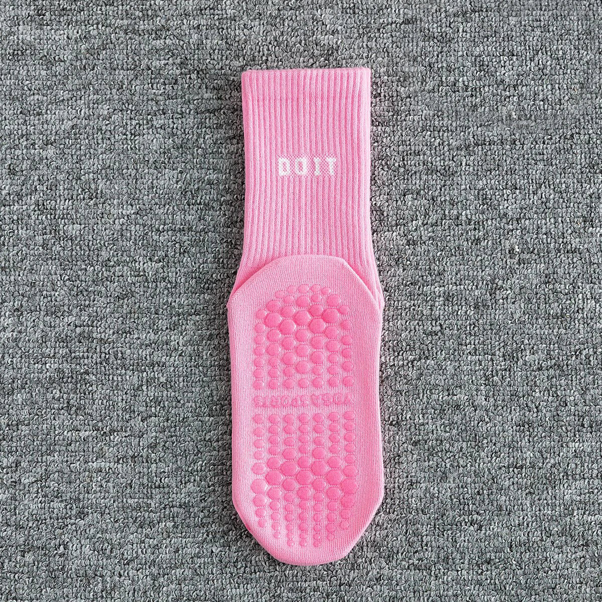 GripFit Mid-Calf Yoga Socks – Non-Slip Striped Socks for Pilates, Yoga & Training