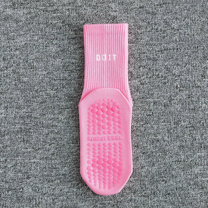 GripFit Mid-Calf Yoga Socks – Non-Slip Striped Socks for Pilates, Yoga & Training