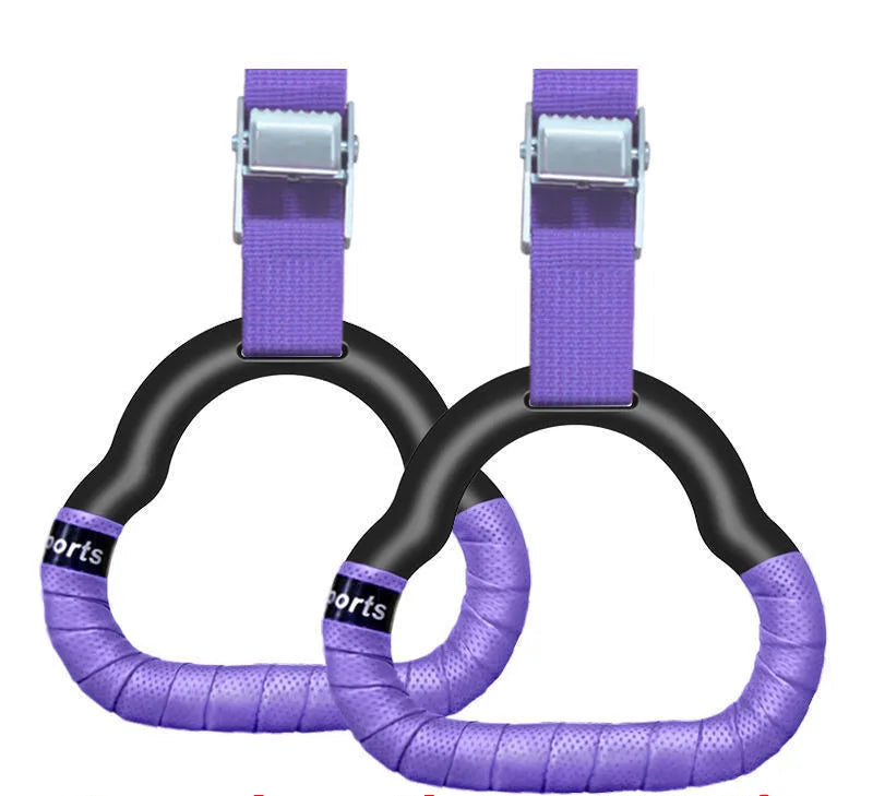 Adjustable Gymnastics Rings for Kids – Non-Slip Fitness Equipment with Swing Strap