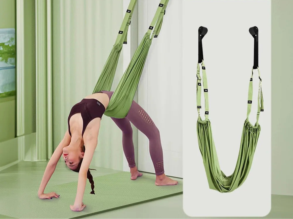 Adjustable Aerial Yoga Strap – Hammock Trainer for Stretching & Leg Splits