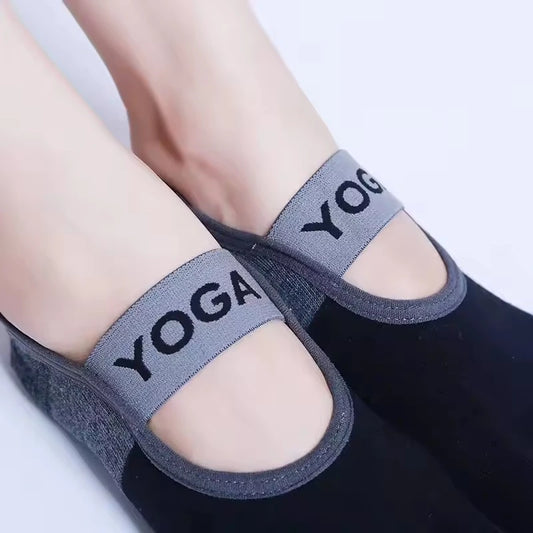 Non-Slip Five Toe Yoga Socks – Breathable Cotton Grip Socks