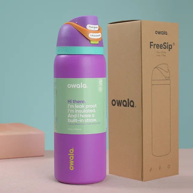 Insulated Stainless Steel Water Bottle with Straw