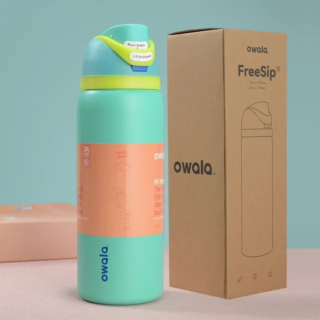 Insulated Stainless Steel Water Bottle with Straw