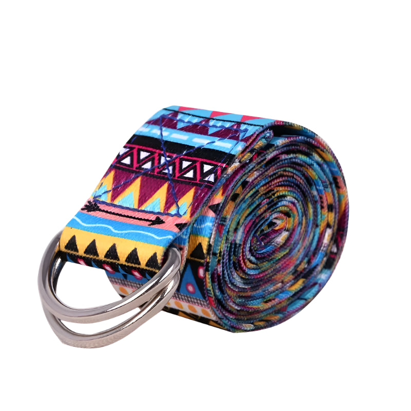 FlexCore Yoga Stretch Strap – Multi-Color Resistance Band for Stretching & Mobility