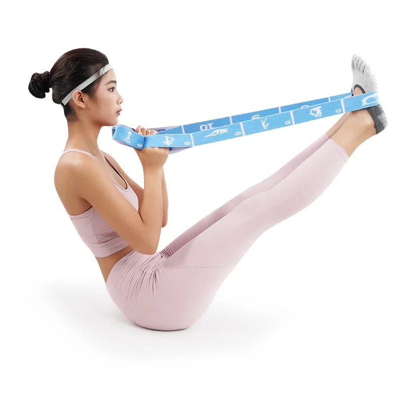 FlexGrid Multi-Loop Resistance Band – Full-Body Stretch Strap for Yoga & Pilates