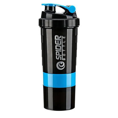 3-Layer Protein Shaker Bottle - Mix, Store & Go